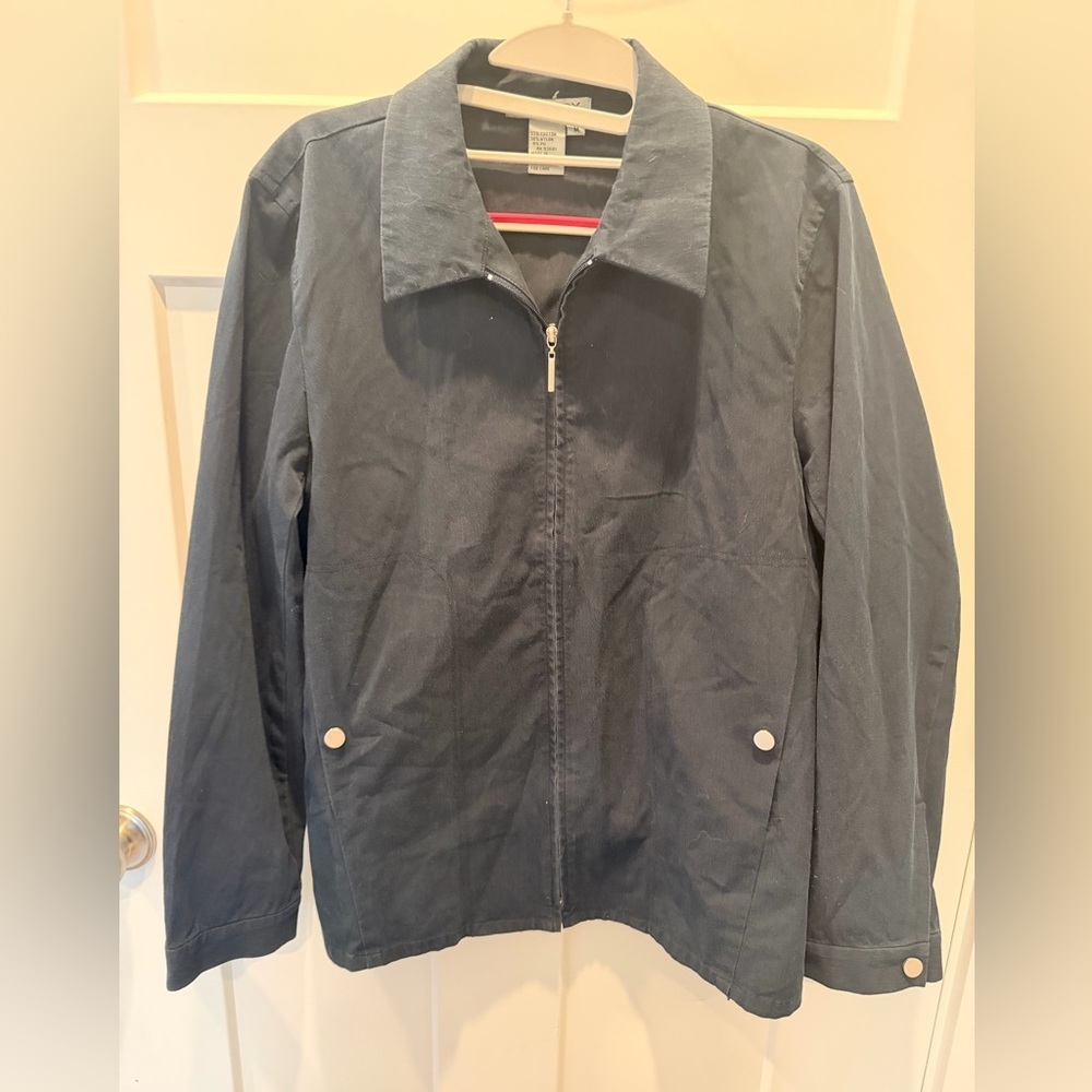Co & Eddy Men’s Navy Zip Front Jacket Size M Lightweight Casual